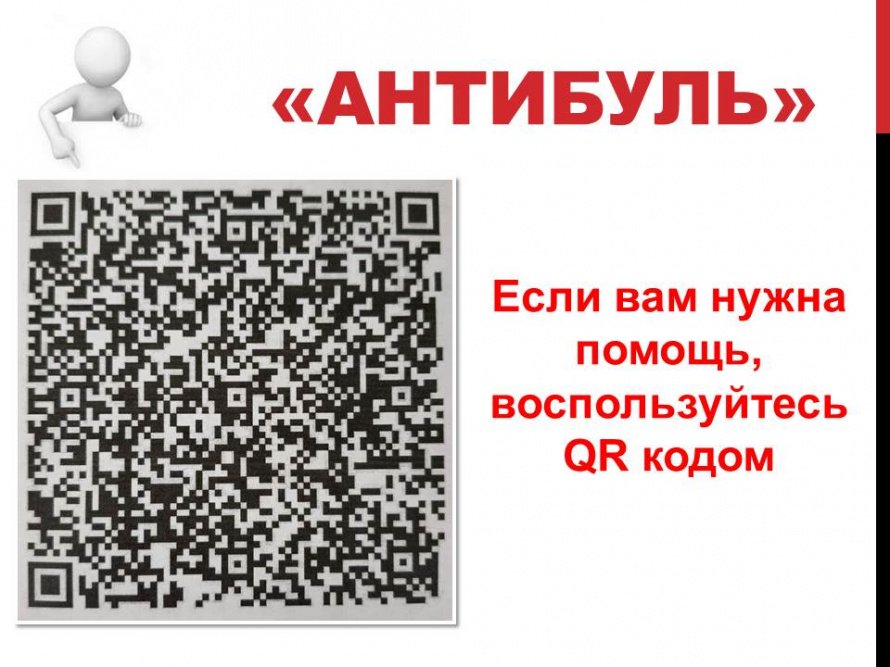 Информация о функционировании QR кода "АНТИБУЛЬ"